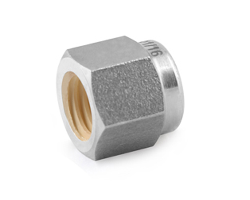 316 SS, FITOK 6 Series Tube Fitting, Nut, 1/4&quot; O.D.