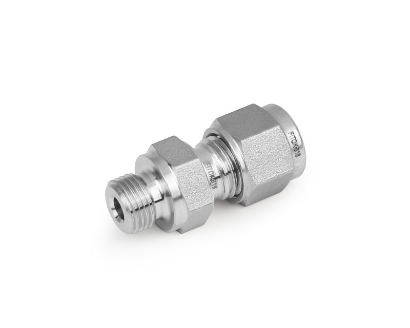 316 SS, FITOK 6 Series Tube Fitting, Male Connector, 6mm O.D. × 1/8 ISO Parallel Thread(RS)