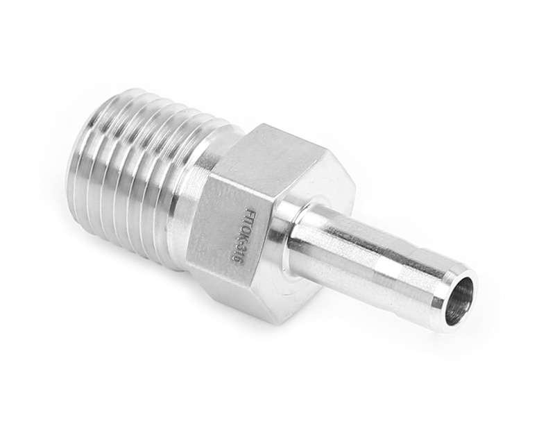 316 SS, FITOK 6 Series Tube Fitting, Male Adapter, 12mm O.D. × 1/2 Male NPT