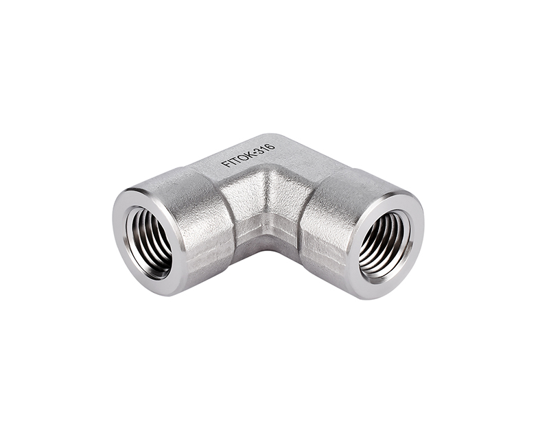 316 SS Pipe Fitting, Female Elbow, 1/4 &quot; Female BSPT(RT) × 1/4&quot; Female  BSPT(RT)