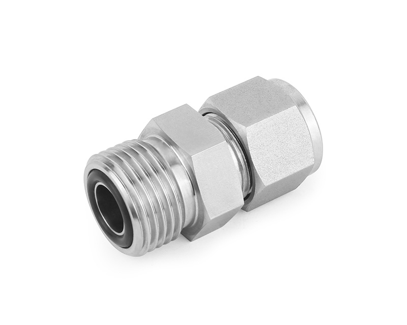 316 SS, FITOK FITOK FO Series O-ring Face Seal Fitting, FO Body to Tube Fitting, 1/2&quot; FO x 3/8&quot; Tube Fitting
