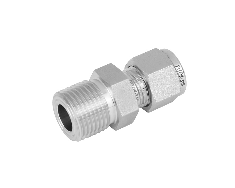 316 SS, FITOK 6 Series Tube Fitting, Male Connector, 18mm O.D. × M20×1.5 Male Metric Thread(MS)