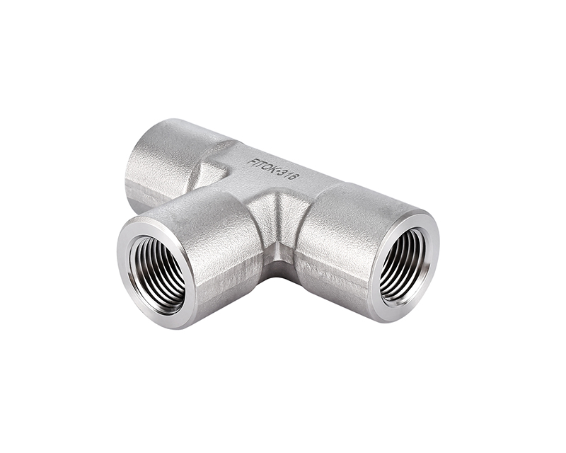 316 SS Pipe Fitting,Female Tee, 1/4&quot; Female BSPT (RT)