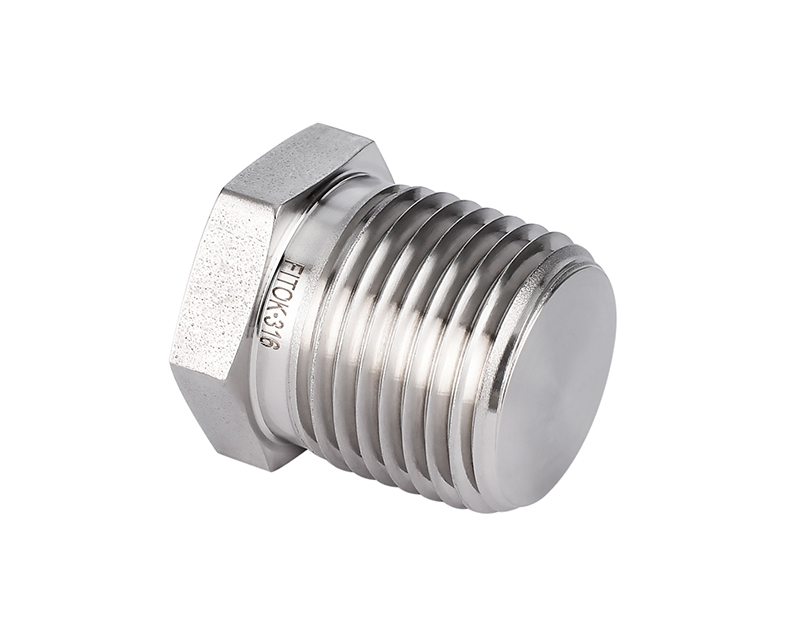 316 SS, FITOK 6 Series Pipe Fitting, Pipe Plug, 1 Male NPT