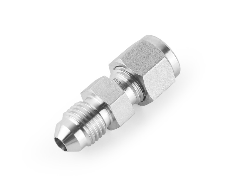 316 SS, FITOK 6 Series Tube Fitting, Male Connector, 1/4&quot; O.D. × 1/4&quot; Male 37° Flare (AN)