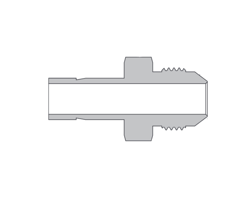 316 SS, FITOK 6 Series Tube Fitting, Male Adapter, 1/4&quot; O.D. × 1/4&quot; Male 37° Flare(AN)