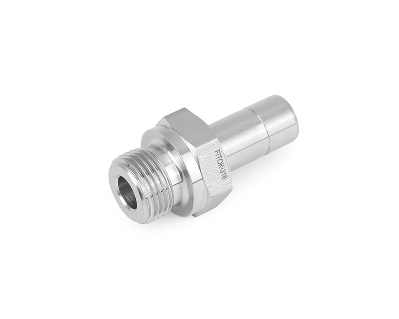 316 SS, FITOK 6 Series Tube Fitting, Male Adapter, 3mm O.D. × 1/8 Male ISO Parallel Thread(RP)