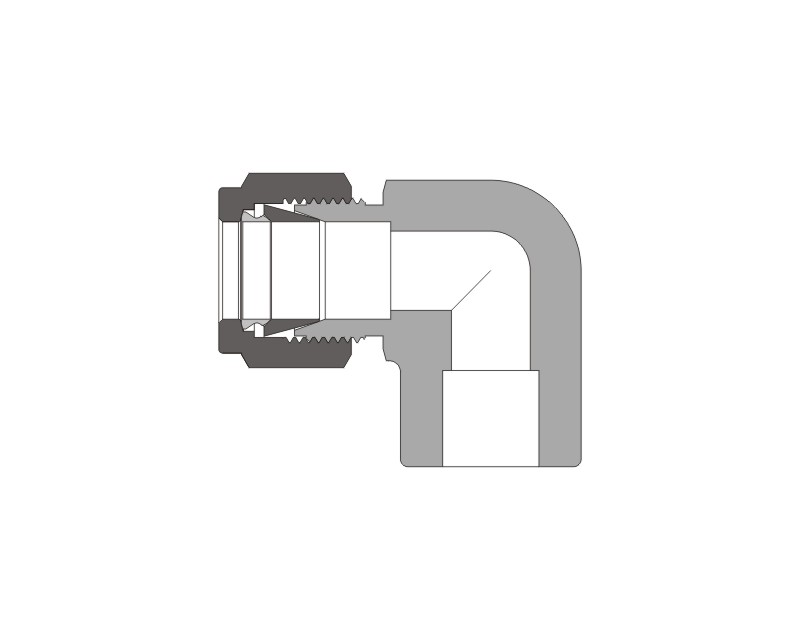 316 SS, FITOK 6 Series Tube Fitting, Weld Elbow, 1/4" O.D. × 1/4" Tube Socket Weld