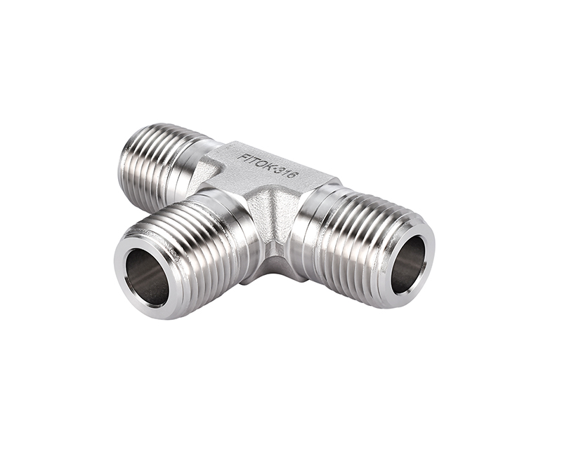 316 SS Pipe Fitting, Male Tee, 1&quot; Male NPT