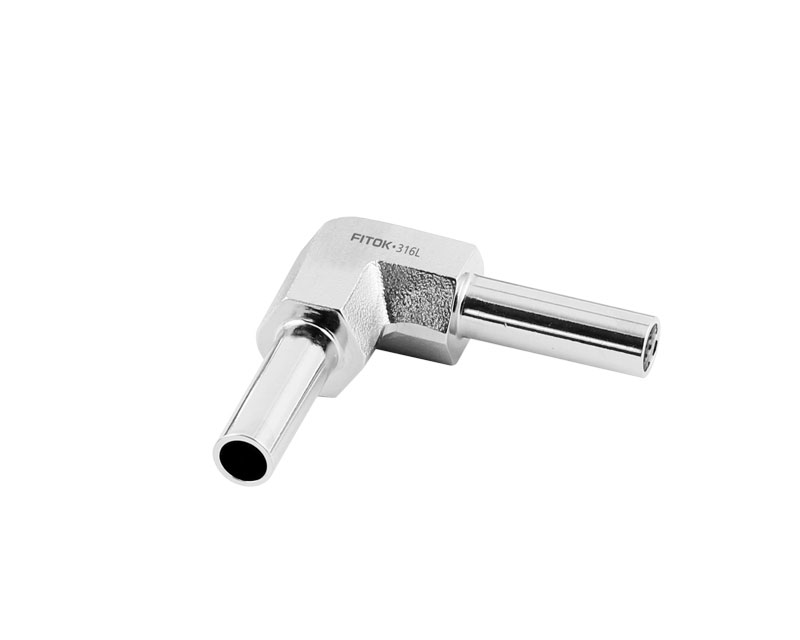 316L SS, FITOK L Series Long Arm Tube Butt Weld Fitting, Union Elbow , 1/4" O.D.