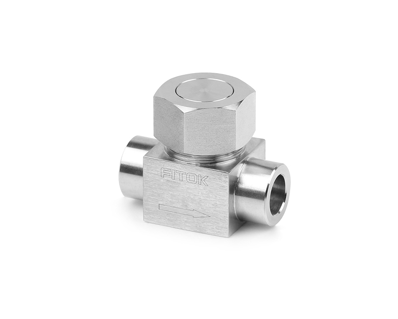 316 SS, CL Series Check Valve, All-Stainless Steel, Union Bonnet, 3/8 Female NPT, 6000psig(414bar), -65°F to 900°F(-53°C to 482°C), Horizontal Installation
