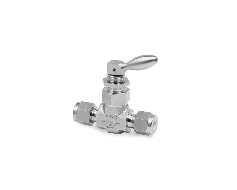 316 SS, NT Series Needle Valve, Toggle Valve, 1/8 Male NPT, Fluorocarbon FKM O-ring, 300psig(20.7bar), -20°F to 400°F(-28°C to 204°C), 0.08&quot; Orifice