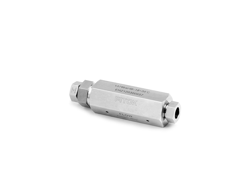 316 SS, 15C Series O-ring Check Valves, 3/8 Female NPT, Fluorocarbon FKM O-ring, 15000psig(1034bar), 0°F to 400°F(-17.8°C to 204°C), Cracking pressure 14 to 26psig(0.966 to 1.794bar), 0.84 Cv