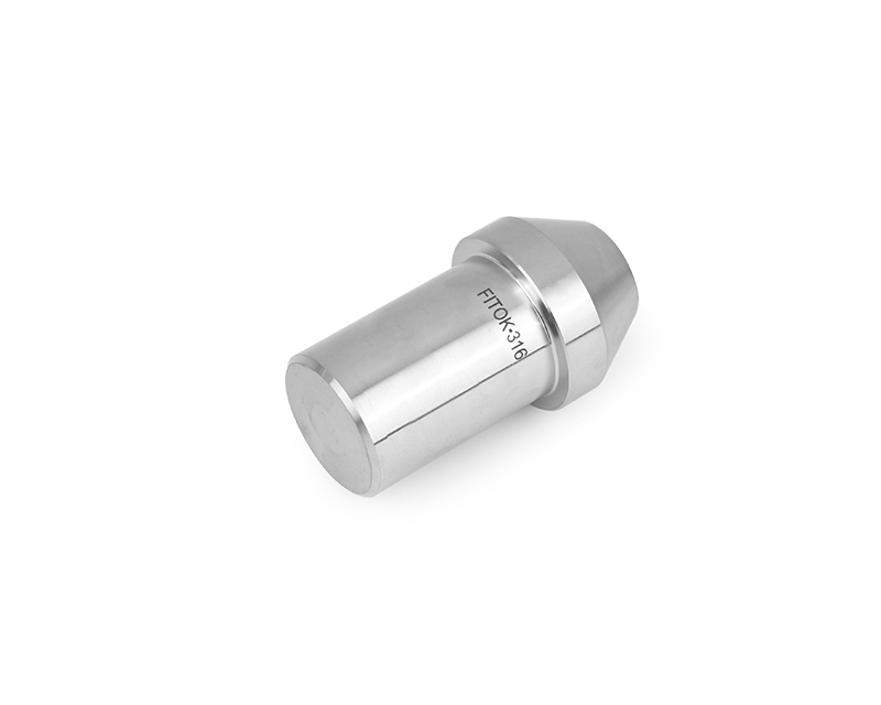 316 SS, FITOK 20M Series Medium Pressure Fitting, Coned and Threaded Connection, Plug, 1/4&quot; O.D.