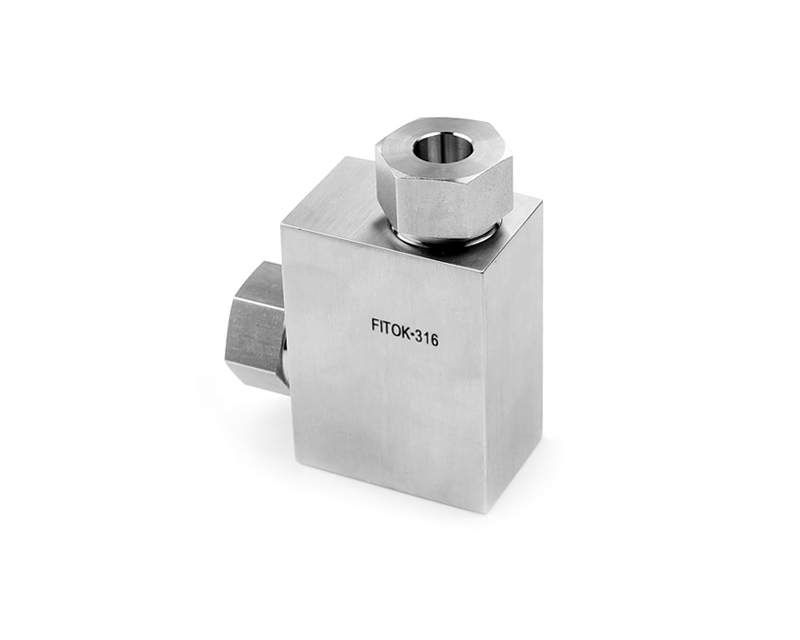 316 SS, FITOK 60 Series High Pressure Fitting, Coned and Threaded Connection, Union Elbow 1/4" O.D.