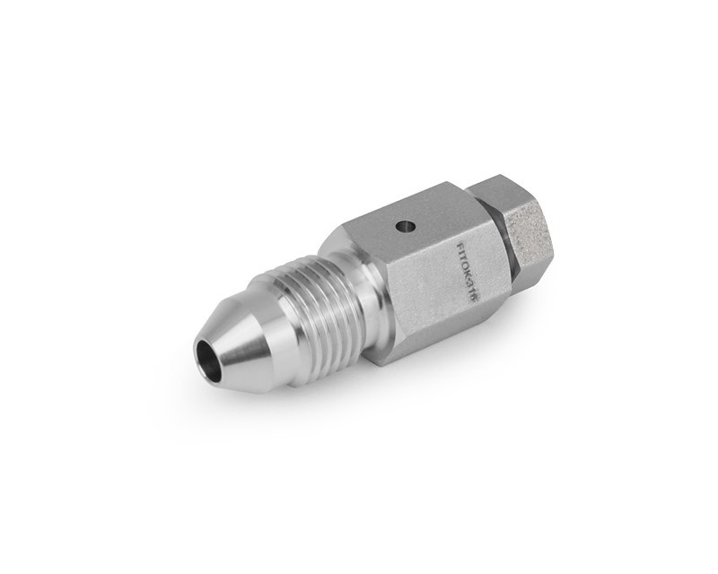 316 SS, FITOK AMH Series Adapter Fitting, Female to Male, 9/16" Female 20M Series Medium Pressure × 3/4" Male 20M Series Medium Pressure, Coned and Threaded Connection