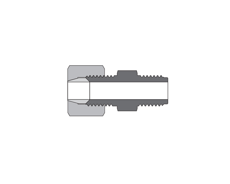 316 SS, FITOK 20M Series Medium Pressure Fitting, Coned and Threaded Connection, Anti-vibration Gland Assemblies(1 gland nut &amp; 1 slotted collet &amp; 1 collet body), 1/4&quot; O.D.