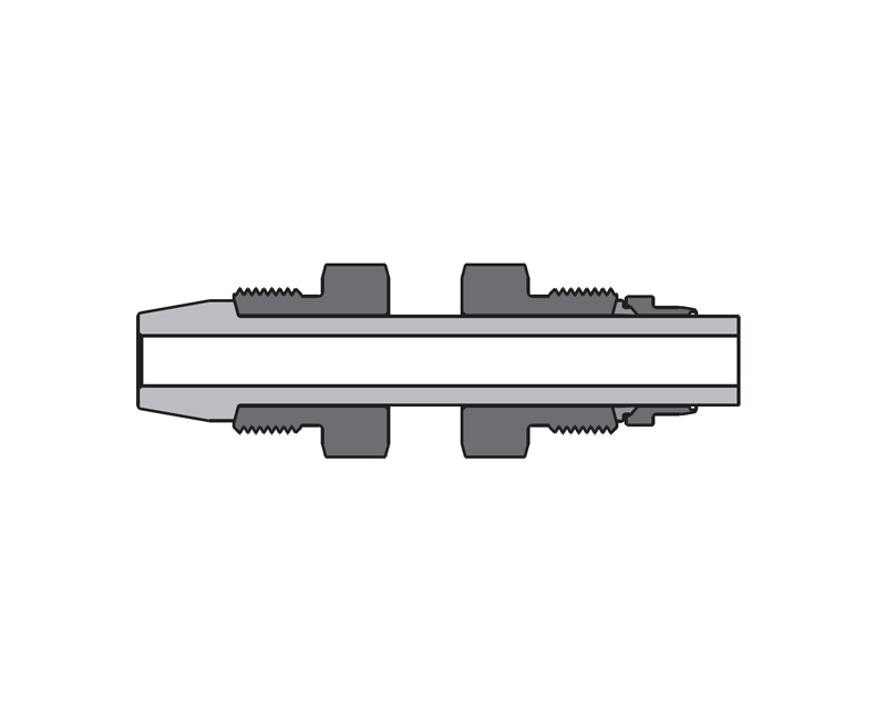 316 SS, FITOK 20D Series Medium Pressure Tube Fitting, Port Connector, 1/4&quot; O.D.