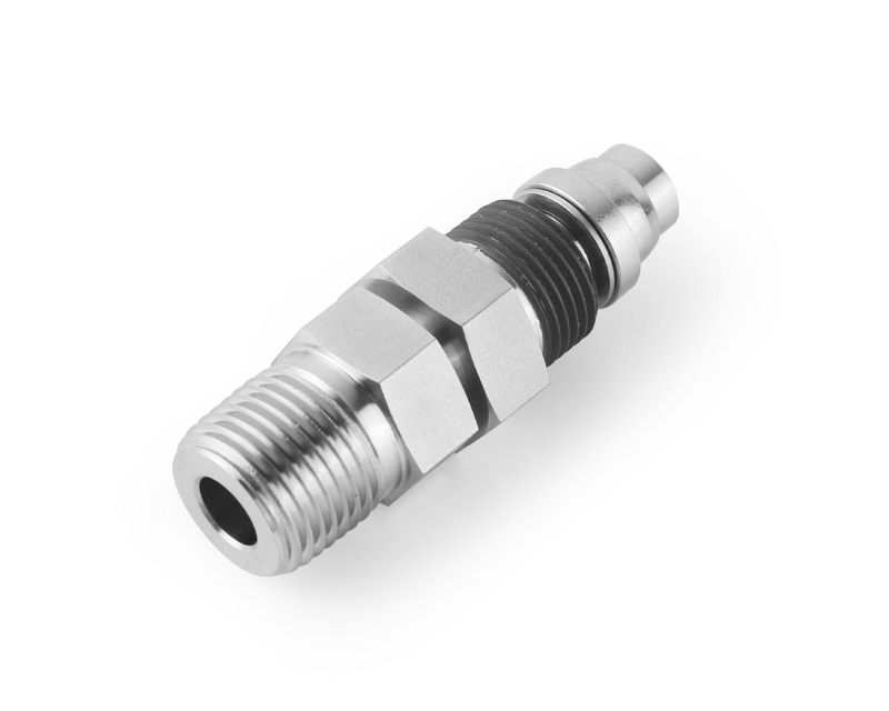 316 SS, FITOK 20D Series Medium Pressure Tube Fitting, Adapter, 1/2" O.D. × 1/2 Male NPT