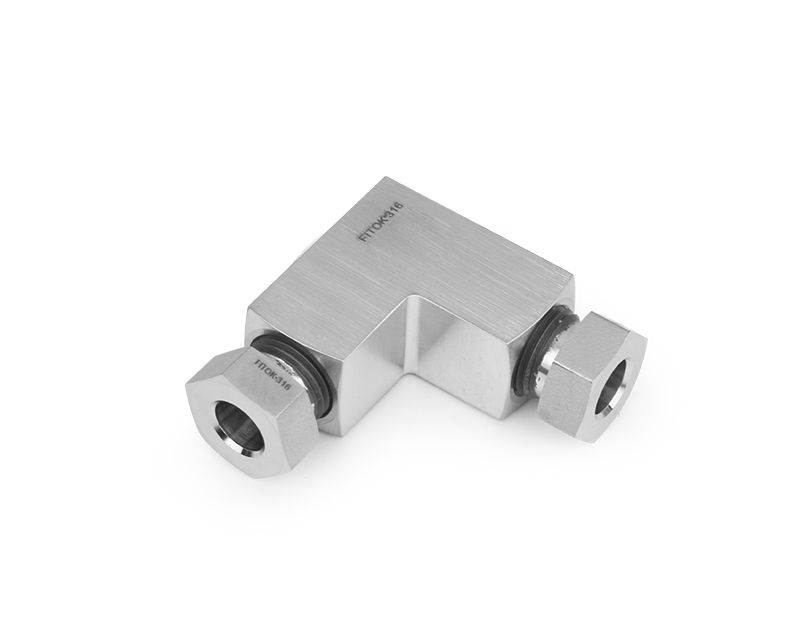 316 SS, FITOK 20D Series Medium Pressure Tube Fitting, Union Elbow, 1/2" O.D.