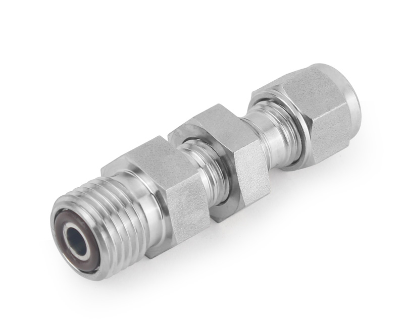 316 SS, FITOK FO Series O-ring Face Seal Fitting, Tube Fitting Bulkhead Connector, 3/4&quot; FO Body x 3/4&quot; Tube Fitting