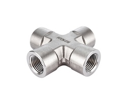 [SS-PCR-NS4] 316 SS, FITOK 6 Series Pipe Fitting, Female Cross, 1/4 Female NPT