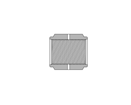 [SS-BC-FR8] 316 SS, FITOK FR Series Metal Gasket Face Seal Fitting, Coupling, 1/2" FR