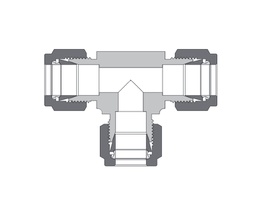 [B-TTT-FL4] Brass, FITOK 6 Series Tube Fitting, Union Tee, 1/4&quot; O.D.