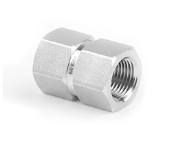 [SS-PCG-RT4] 316 SS, FITOK 6 Series Pipe Fitting, Hex Coupling, 1/4 Female ISO Tapered Thread(RT)
