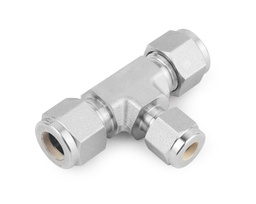 [SS-TTT-FL6-FL6-FL4] 316 SS, FITOK 6 Series Tube Fitting, Reducing Union Tee, 3/8&quot; O.D. × 3/8&quot; O.D. × 1/4&quot; O.D.