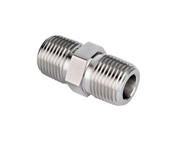 [SS-PHN-RT4] 316 SS, FITOK 6 Series Pipe Fitting, Hex Nipple, 1/4 Male ISO Tapered Thread(RT)