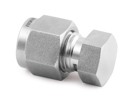 [SS-TC-ML22] 316 SS, FITOK 6 Series Tube Fitting, Cap, 22mm O.D.