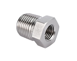 [SS-PRB-RT8-RT4] 316 SS, FITOK 6 Series Pipe Fitting, Reducing Bushing, 1/2 Male ISO Tapered Thread(RT) × 1/4 Female ISO Tapered Thread(RT)