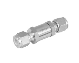 [CVSS-ML8] 316 SS, CV Series Check Valve, 8mm Tube Fitting, Fluorocarbon FKM O-Ring, 3000psig(207bar), -10°F to 375°F(-23°C to 190°C), Fixed Cracking Pressure 3psig(0.21bar)