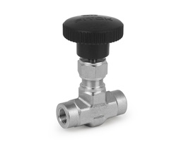 [NGSS-FNS8-9] Needle Valve, Body: 316SS, MWP: 3,000psig, Packing: PTFE, Conn.: 1/2in. x 1/2in. (F)NPT, Orifice:10mm, Cv:1.8, Black Al T-bar Handle