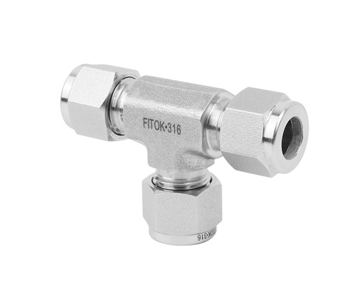 [SS-TTT-ML32] 316 SS, FITOK 6 Series Tube Fitting, Union Tee, 32mm O.D.