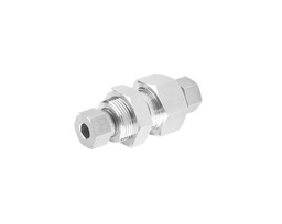 [SS-DBU-DFF12] 316 SS, FITOK 20D Series Medium Pressure Tube Fitting, Bulkhead Union, 3/4&quot; O.D.