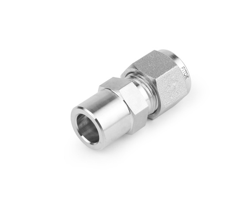 [SS-CW-FL2-TS2] 316 SS, FITOK 6 Series Tube Fitting, Weld Connector, 1/8" O.D. × 1/8" Tube Socket Weld