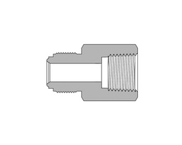 [SS-CF-FR4-NS2] 316 SS Metal Gasket Face Seal Fittings, Female Connector, 1/4&quot; FR Body x 1/8 Female NPT