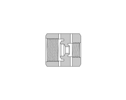 [SS-RU-FR8-FR4] 316 SS, FITOK FR Series Metal Gasket Face Seal Fitting, Female Reducing Union, 1/2&quot; FR x 1/4&quot; FR, 1.40&quot;(35.8mm) Long