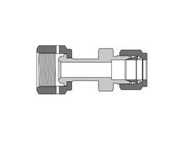 [SS-WG-FR4] 316 SS, FITOK FR Series Metal Gasket Face Seal Fitting, FR Welded Gland Union, 1/4&quot; FR, 1.7&quot;(43.4mm) Long