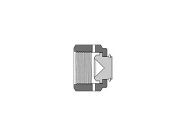 [SS-CP-FR2] 316 SS, FITOK FR Series Metal Gasket Face Seal Fitting, Cap, 1/8&quot; FR