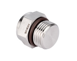 [SS-PP-ST7] 316 SS Pipe Fitting, 7/16-20 Male SAE/MS Straight Threads Plug
