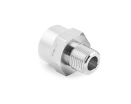 [SS-WM-TS6-NS4] 316 SS Weld Fitting,Tube Socket Weld Male Connector, 3/8&quot; Tube Socket Weld × 1/4 Male NPT