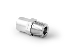 [SS-WM-PS16-NS12] 316 SS Weld Fitting,Pipe Socket Weld Male Connector, 1&quot;  Pipe Socket Weld × 3/4&quot; Male NPT