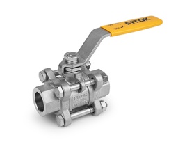 [BGSS-TS16-20] Ball Valve, Body: 316SS/CF8M, MWP: 1,000psig, Seat: PTFE, Conn.: 1in. x 1in. Tube Socket Weld, Orifice:20mm, Cv:50, SS Lever Handle, 3-Piece Bolted Body