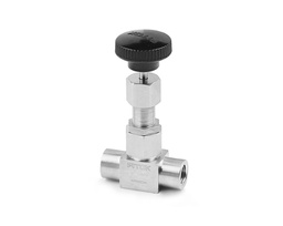 [MHSS-FNS4] Metering Valve, Body: 316SS, MWP: 5,000psig, Packing: PTFE, Conn.: 1/4in. x 1/4in. (F)NPT, Orifice:1.6mm, Cv:0.04, Round Phenolic Handle, With Shutoff Service