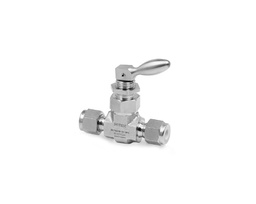 [NTSS-ML8-7] 316 SS, NT Series Needle Valve, Toggle Valve, 8 mm Tube Fitting, Fluorocarbon FKM O-ring, 300psig(20.7bar), -20°F to 400°F(-28°C to 204°C), 0.125&quot; Orifice