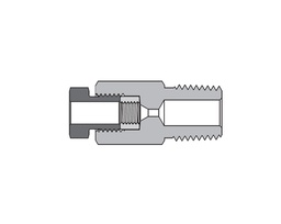 [SS-FMA-MF4-NS4] 316 SS, FITOK AMH Series Adapter Fitting, Female to Male, 1/4&quot; Female 20M Series Medium Pressure Coned and Threaded Connection × 1/4 Male NPT