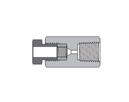 [SS-FFC-MF9-FNS6] 316 SS, FITOK AMH Series Adapter Fitting, Female to Female, 9/16&quot; Female 20M Series Medium Pressure Coned and Threaded Connection × 3/8 Female NPT